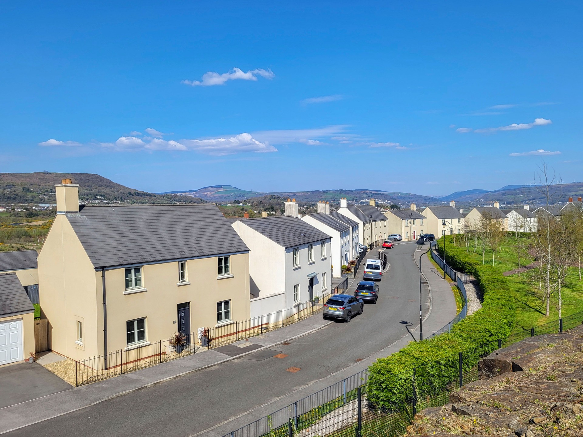 New houses on a suburban estate - Wales